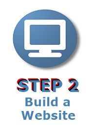 image with words step 2 build a website