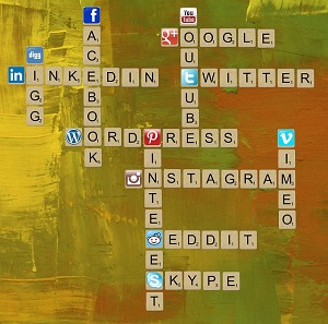 Small Tiles With Social Media Site Names