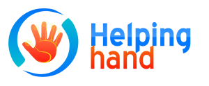helping-hand words and logo