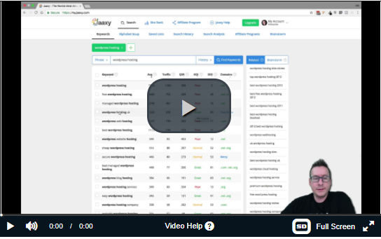Jaaxy Keyword Research Tool Back Office Tour Video