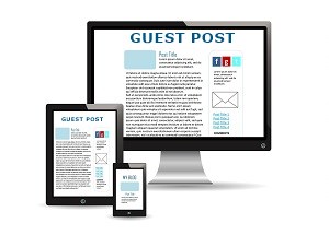 Computer screens with a guest post