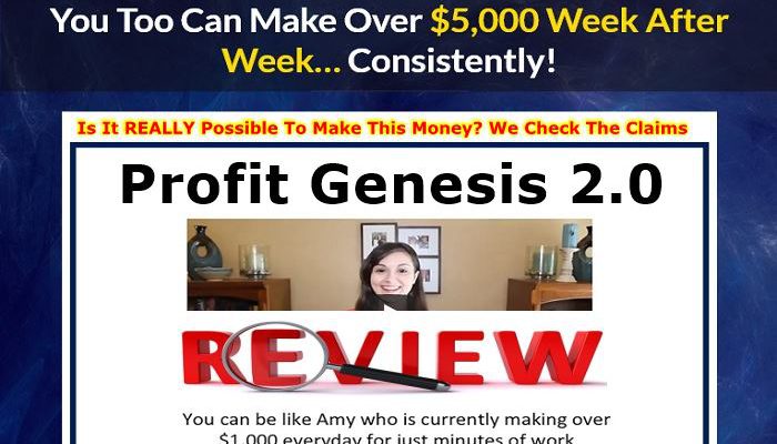 Screenshot of profit genesis website