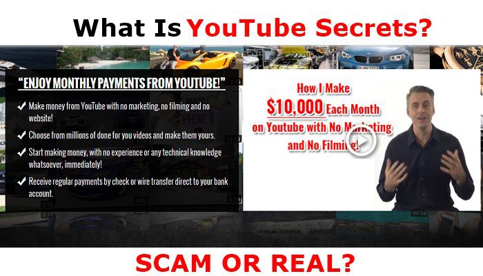 Screenshot of YouTube Secrets website page